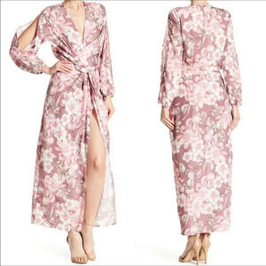 Alexia Admor Drape Front Cutout Wrap Dress Pink v6x